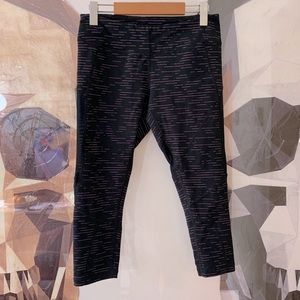 Zella Crop Mesh Panel Leggings black